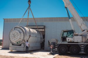 Vanguardia sustentable: avanza en Bahía Blanca la instalación de una planta de pirólisis única en el país
